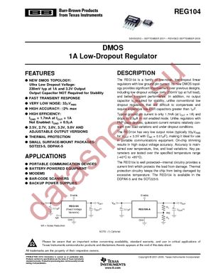 REG104GA-2.5/2K5 datasheet  